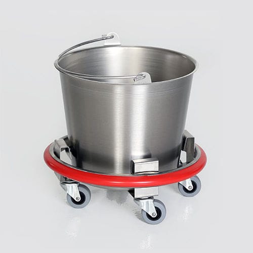 Portacuencos con ruedas - MCM-54 series - Mid Central Medical - de acero inoxidable