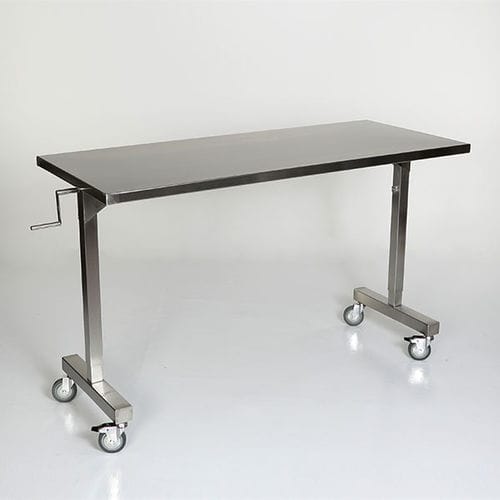 Mesa de trabajo - MCM-53 series - Mid Central Medical - rectangular / de altura regulable / con ruedas