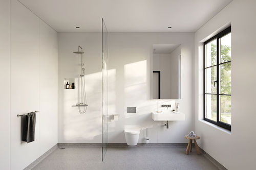 Estructura de muros para el sector médico - Whiterock™ Recessed Shelf - ALTRO LTD - con paneles de revestimiento