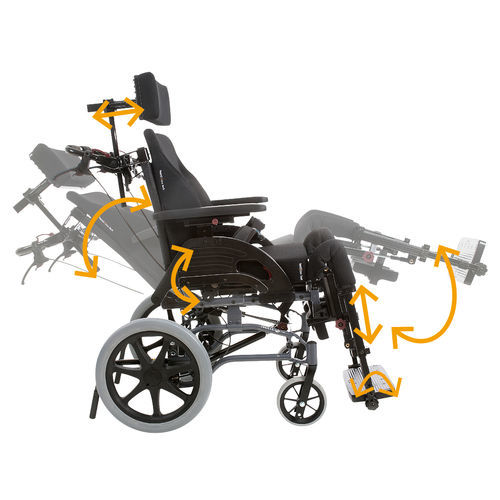 Silla de ruedas pasiva - DYNAMIC CED - Alu Rehab - de exterior / de interior / reclinable