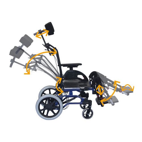 Silla de ruedas pasiva - DYNAMIC BASE - Alu Rehab - de exterior / de interior / reclinable