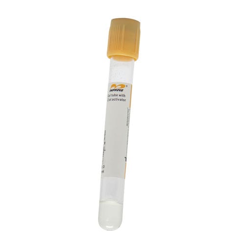 Tubo de extracción cilíndrico - 622350202, 624850202 - Improve Medical - para extracción de muestras / con activador de coagulación / con gel separador