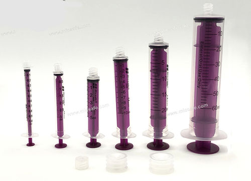 Jeringa hipodérmica - Micsafe Medical - de nutrición enteral / de caucho