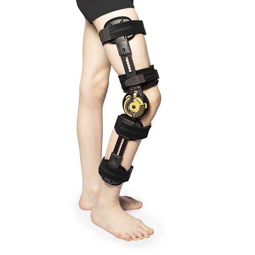 Órtesis de rodilla - KID RUSH - Qmed - estabilización de los ligamentos de la rodilla / articulada