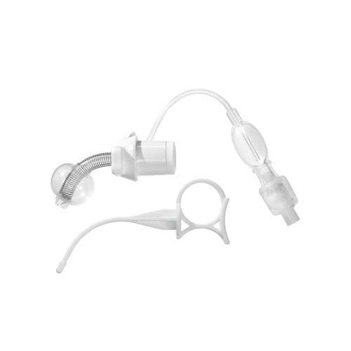 Cánula de traqueotomía - Silcosoft Neo C - ATOS Medical - pediátrica / curvada / flexible