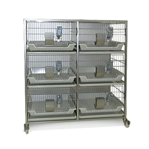 Jaula para la experimentación animal para conejos - R4200 - Plexx - modular / de acero inoxidable / apta para autoclave