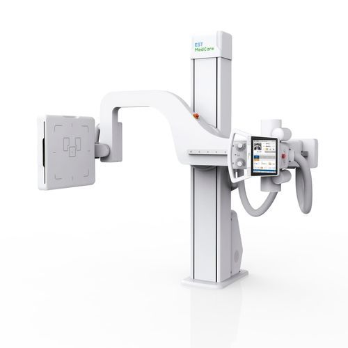 Sistema de radiografía digital - EMX1000 - EST Medical Equipment - para radiografía polivalente / sin mesa / con brazo portatubos pivotante