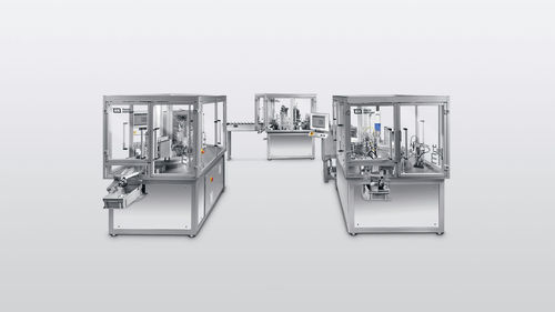 Sistema de embalaje automático - MRT - Harro Hoefliger Verpackungsmaschinen - semiautomático / formadora-llenadora-selladora / rotativo