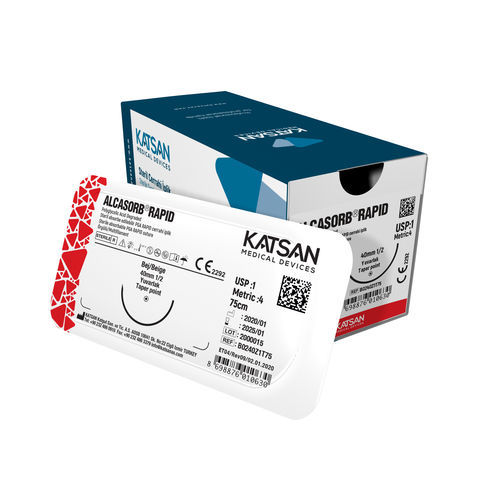 Hilo de sutura reabsorbible a corto plazo - ALCASORB&reg; RAPID - KATSAN Medical Devices - cirugía oftálmica / cirugía de las heridas / cirugía general pediátrica