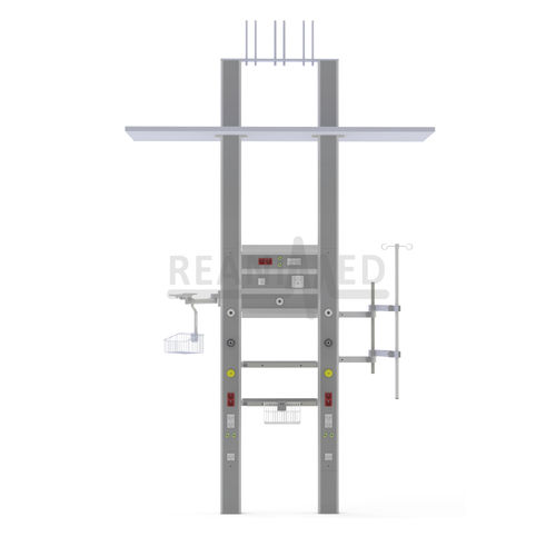 Unidad médica de cabecera vertical - YBU-H00-M01-2R - Reanimed Teknik Tibbi Sistemler Ltd Sti - de techo / para unidad de cuidados intensivos