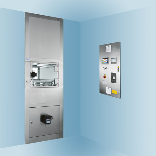 Cámara de transferencia para sala blanca - AB-PTC - Tema Sinergie - de pared / a medida / de descontaminación