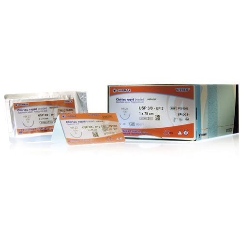 Hilo de sutura reabsorbible - Chirlac - Vitrex Medical A/S - cirugía oftálmica / cirugía general pediátrica / 5-0