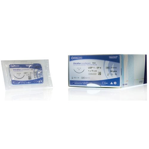 Hilo de sutura no reabsorbible - Chiraflon  - Vitrex Medical A/S - cirugía oftálmica / cirugía ortopédica / cirugía plástica