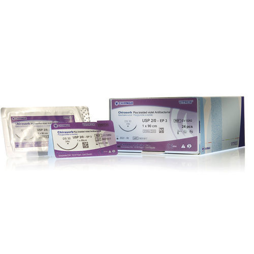 Hilo de sutura reabsorbible a medio plazo - Chirasorb Plus - Vitrex Medical A/S - cirugía de los tejidos blandos / 5-0 / 4-0