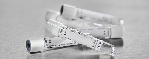 Tubo de extracción de laboratorio - Vacusence+ - Vitrex Medical A/S - cilíndrico / de sangre / de orina