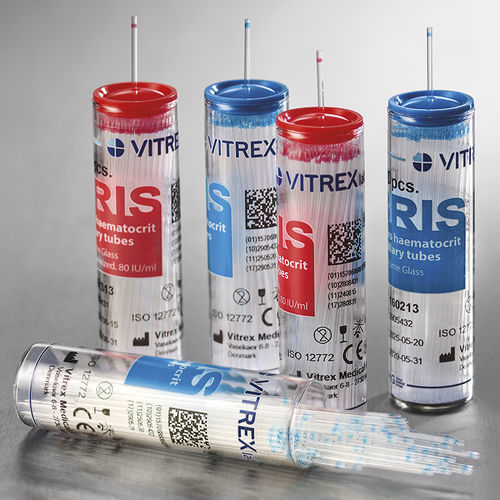 Tubo de extracción capilar - 160213 - Vitrex Medical A/S - para microhematocrito / cilíndrico / de sangre capilar