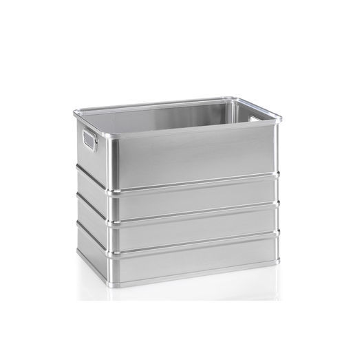 Canasta para almacenamiento - G®-CRATE A 152 - Gmöhling Transportgeräte GmbH - de aluminio / perforado / apilable