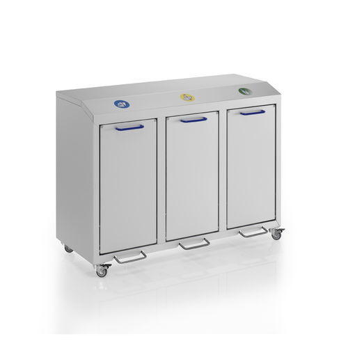 Papelera para reciclaje - G®-COLLECT X 2001  - Gmöhling Transportgeräte GmbH - de plástico / de polipropileno / de aluminio anodizado