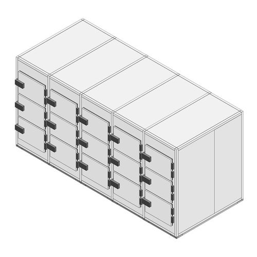 Cámara mortuoria para camillas mortuorias - MORGDIV - FRIMA CONCEPT - 15 cuerpos / de carga frontal / con puerta