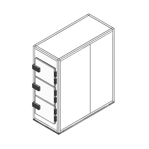 Cámara mortuoria para camillas mortuorias - MORG337 - FRIMA CONCEPT - 3 cuerpos / de carga frontal / con puerta