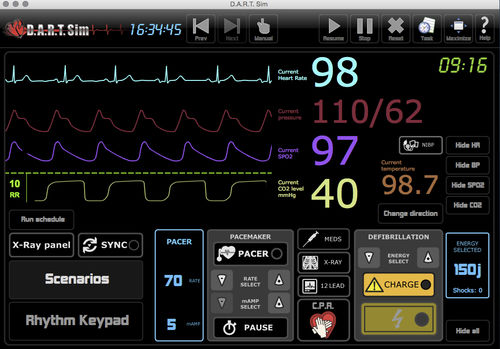 Software de gestión de ECG workflow - DART Sim 7 - DART Sim ECG Simulator - de formación / de simulación / para ECG