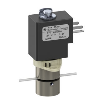 Válvula para el sector médico - 16.001.116 - A. u. K. Müller GmbH & Co. KG - con solenoides / de control directo / de acero inoxidable