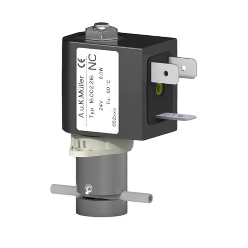Válvula para el sector médico - 16.002.216 - A. u. K. Müller GmbH & Co. KG - con solenoides / de control directo / de acero inoxidable