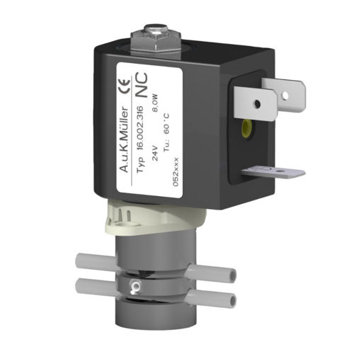 Válvula para el sector médico - 16.002.316 - A. u. K. Müller GmbH & Co. KG - con solenoides / de control directo / de acero inoxidable