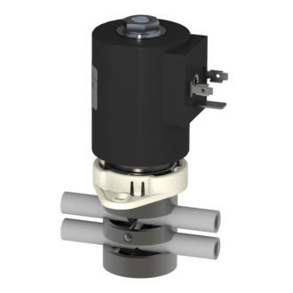 Válvula para el sector médico - 16.006.330 - A. u. K. Müller GmbH & Co. KG - con solenoides / de control directo / de PTFE
