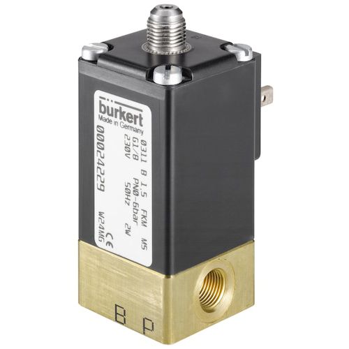 Válvula para el sector médico - 0311  - Bürkert GmbH & Co. KG Fluid Control Systems - con solenoides / de acero inoxidable