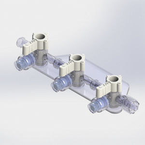 Plataforma de infusión de 3 vías - 430339 - Elcam Medical Italy - para cuidados intensivos