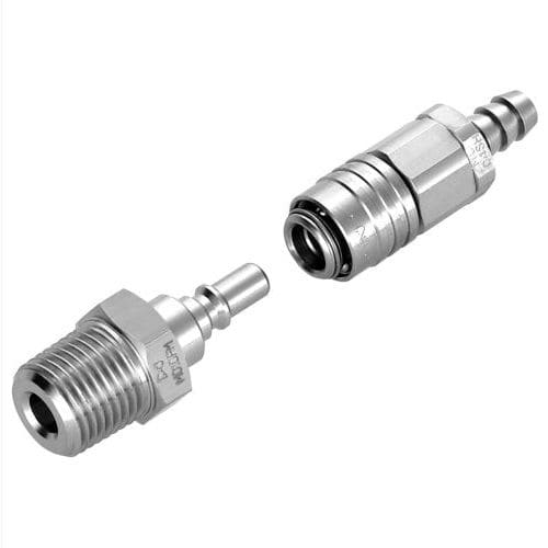Conector para gases médicos - Micro Cupla - Nitto Kohki Europe GmbH - compacto