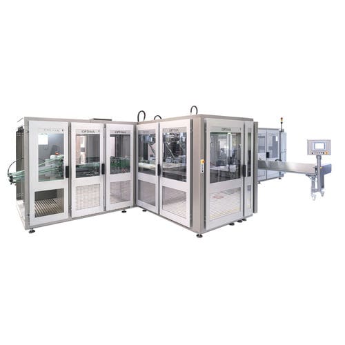 Sistema de embalaje automático - HS OS7 - OPTIMA - de pie / de bolsas / para aplicaciones industriales