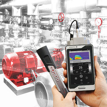 Tester de seguridad eléctrica - SONAPHONE - SONOTEC Ultraschallsensorik Halle GmbH - de corriente de fuga / portátil / con pantalla táctil