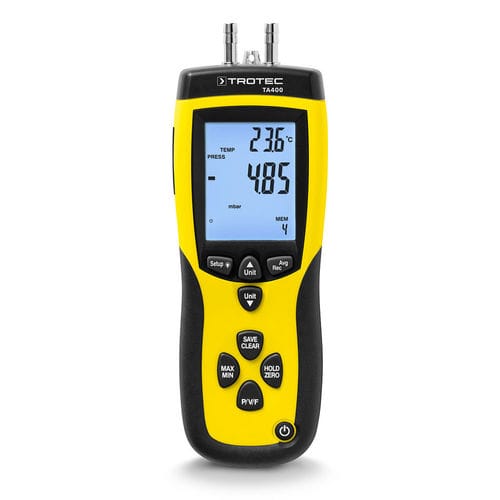Anemómetro con tubo de Pitot - TA400 - Trotec GmbH - de presión dinámica / para la industria farmacéutica