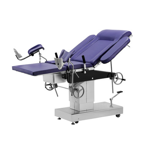 Sillón de parto mecánico - MT400 - Ningbo Techart Medical Equipment - con ruedas / con reposabrazos