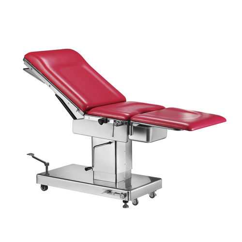 Sillón de parto hidráulico - MT400B - Ningbo Techart Medical Equipment - con ruedas