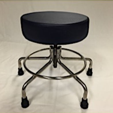 Taburete para centro sanitario - DC-100 - MRIMED - de acero inoxidable / negro / amagnético