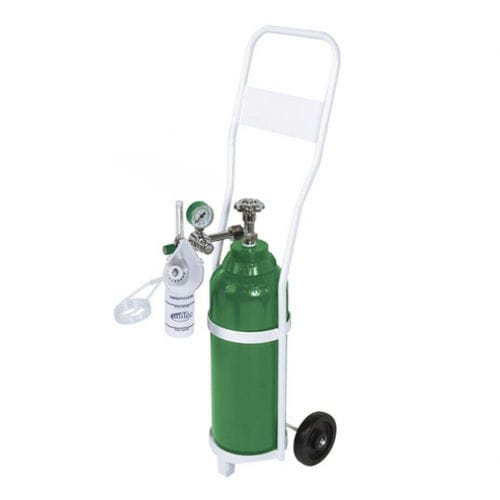 Sistema de oxigenoterapia en carro - UM210x series - Unitec Hospitalar - con botella de oxigeno / con máscara de oxígeno