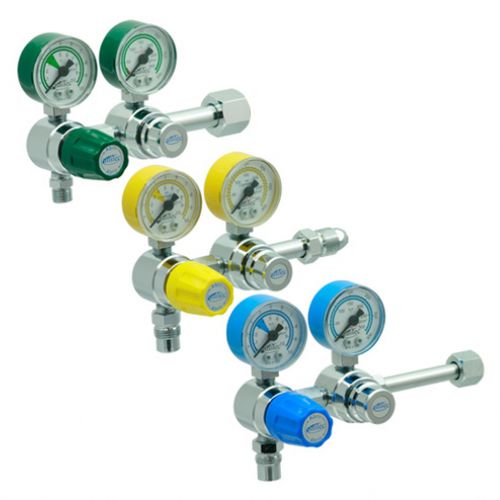 Regulador de presión de gases médicos - VE010, VE020, VE030 - Unitec Hospitalar - de doble piso / flujo ajustable