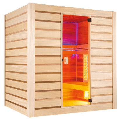 Sauna cabina - Hybride Combi  - Holl's - con generador de vapor / de infrarrojos