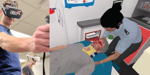 Simulador de formación - SimX - para atención general / para cuidados de urgencias / de realidad virtual