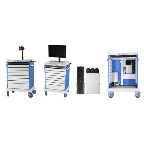 Carro informático de dispensación de medicamentos - ES10 POWER - IMPACT technologies - para carga de tablets PC / para panel PC / con batería