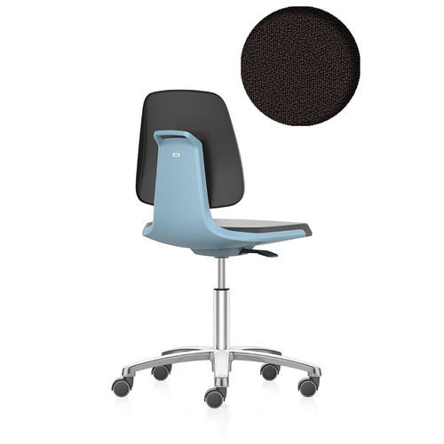 Silla de laboratorio - Labsit 9123 - Bimos - con ruedas / con respaldo alto / neumática