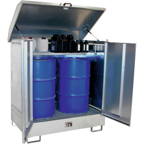 Armario para líquido inflamable - 1.49.212 - Düperthal Sicherheitstechnik GmbH & Co. KG - con puerta / azul / con 2 puertas