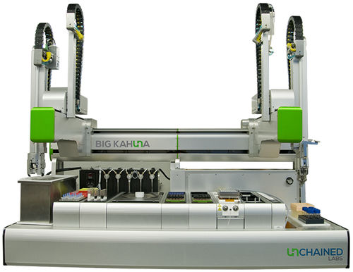 Sistema de automatización de laboratorio de flujo de trabajo - Big Kahuna - Unchained Labs - de alto rendimiento / de mesa