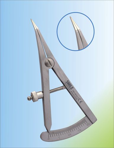 Calibrador para odontología - SSI 786-4402-2 - Smile Surgical Ireland Limited - de Castroviejo / curvado
