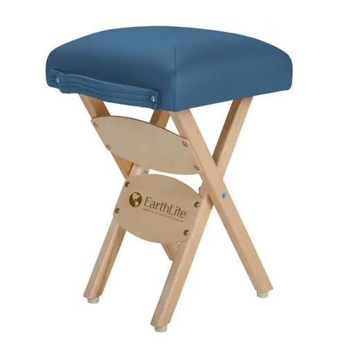 Taburete para centro sanitario - Earthlite Medical - con forma de silla de montar / negro / azul
