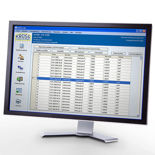Software de monitorización - KrüssLab  - A. KRÜSS Optronic GmbH - de gestión / de control de calidad / de control de equipos