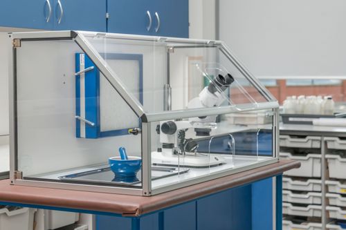 Cabina de limpieza de aspiración química - WAYSAFE SA1000 - Solotec Scientific - de pesaje / para microscopía / para material peligroso